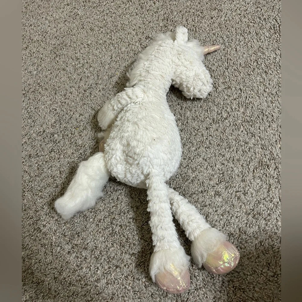 Jellycat London Dainty Unicorn Soft Stuffed Animal Plush 20” Shimmer Hooves Baby